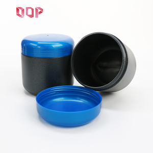 Conteneur de poudre protéinée bleu-noir en HDPE de 500 ml, protéines de lactosérum, substitut de repas, nutrition sportive, complément alimentaire ISO - Product Image 1