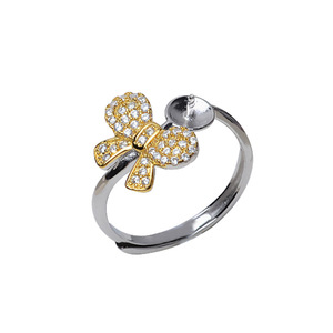 Anillos de Moda Europeos y Americanos Hechos a Mano, Plata S925, Diseño de Mariposa con Boca Móvil, Separación de Colores, Accesorios de Joyería - Product Image 5
