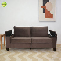 Canapé en tissu Best-seller, gain de place, 1/2/3 places, accoudoirs avec rangement intégré, emballage plat, vente en gros, mobilier pour petit appartement
