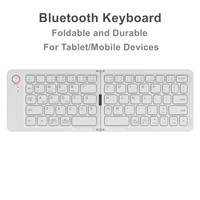 Keyboard Mini Portabel Universal 66 Tombol untuk Tablet Bluetooth Remote Work Nirkabel Dapat Dilipat Anti Ghosting Ringan untuk iPad
