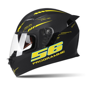 Casque intégral certifié ABS avec visière double miroir, fermeture à dégagement rapide, casque de moto toutes saisons - État neuf - Product Image 1