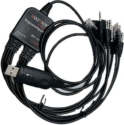 Stock 8 in 1 USB Programming Cable for CD Driver Hytera TYT Baofeng Kirsun Walkie Talkie with Plastic Spool