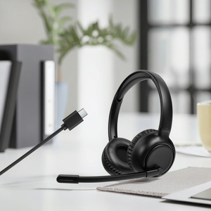 Cuộc gọi trung tâm tai nghe trực tuyến nói chuyện Studio Tai nghe rõ ràng thông tin liên lạc với enc & <span class=keywords><strong>microphone</strong></span> & Loại C Cổng cho hội nghị video - Product Image 3