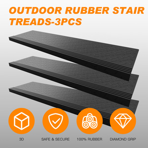Degraus de Borracha Personalizados, Degraus de Borracha para Exterior Antiderrapantes com Borda para Escadas de Madeira, Concreto, Mármore, Azulejo e Metal, Preto - Product Image 6
