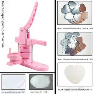 Máquina Manual Giratoria para Hacer Botones de Plástico en Forma de Corazón, Máquina para Hacer Botones de Corazón DIY - Product Image 4