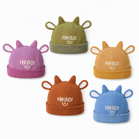 Bonnet tricoté personnalisé pour bébés et enfants, avec logo, marque privée OEM, style Docker en corne de bœuf, tissu doux de qualité supérieure pour marques de vêtements pour enfants de boutique