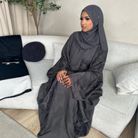 Nouvelles robes musulmanes pour femmes caftan Abaya grande taille vêtements de luxe fermé islamique fermé Abaya avec ceinture robes modestes Turquie