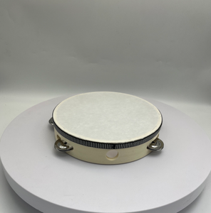 8 Inch Wooden Tambourine Orff Percussion Instrument with Metal Jingles Kids Educational Handheld <b>Drum</b> for Kindergarten Dance OEM - Product Image 4