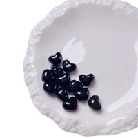Perles en vrac en acrylique couleur unie, forme cœur macaron, pour DIY, accessoires de chaîne de téléphone portable, matériel de peinture pour pâtisserie, motif amour