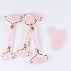<span class=keywords><strong>Guasha</strong></span> de Cuarzo Rosa Antimicrobiano con Cepillo Facial de Silicona para Masaje y Limpieza - Product Image 4