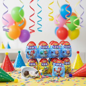 Suministro Directo de Fábrica OEM Halal, Dulce Divertido de Marca Personalizada, Juguete de <span class=keywords><strong>Chocolate</strong></span> con Forma de Huevo, Caramelo de Dibujos Animados para Niños de 12 Meses - Product Image 3