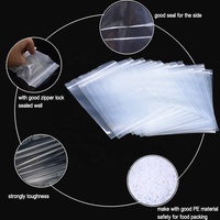 Sacs en plastique refermables avec fermeture à glissière, sacs en plastique transparent PE, sacs d'emballage auto-scellants pour les noix, sacs d'emballage alimentaire
