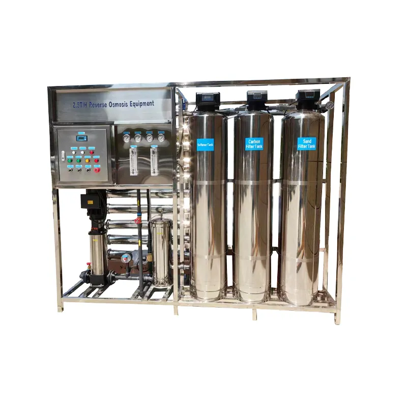 Automatización no tripulada 250LPH 500LPH RO sistema de filtración planta sistema de purificación de agua sistema de filtro de agua de ósmosis inversa