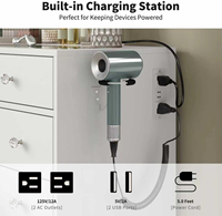 Coiffeuse moderne avec 1 tiroir et station de charge, plateau en verre, sans miroir, pour chambre à coucher