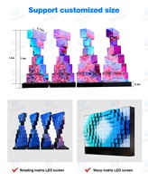 Kontinuierlich rotierende 360-Grad-LED-Anzeige Werbe modul Mechanisches Dreieck 160 X160/250 X250mm Teleskop-LED-Videobild schirm