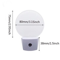 Base de lampe de nuit led 3d personnalisée avec carré acrylique plug in mur intérieur cuisine capteur veilleuse