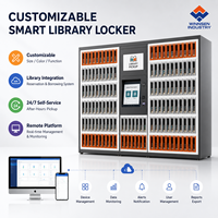 Casier intelligent Winnsen pour la récupération de colis après heures, finition personnalisée, API pour bibliothèque publique