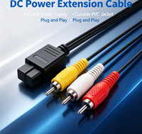 Câble AV N64, câble audio-vidéo N64 vers 3RCA, câble AV RCA de 1,8 m pour la connexion TV de la console de jeu Nintendo N64