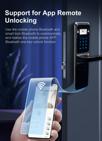 Serrure de porte électronique intelligente pour hôtel de haute qualité, en aluminium, étanche, avec clé/code QR/mot de passe/carte IC, Micro USB 5V RFID Rakinda