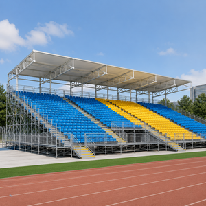 Gradería deportiva modular de metal, banquillo de fútbol con asientos de tribuna, duradero y fácil de montar, gradas personalizables - Product Image 3