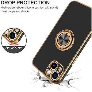 Nouvelle mode 360 °   Coque de té<span class=keywords><strong>l</strong></span>éphone portable anti-chute en TPU souple électroplaqué avec anneau rotatif et support pour <span class=keywords><strong>iPhone</strong></span> 16 Pro Max - Product Image 6