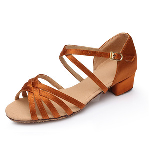 <span class=keywords><strong>Scarpe</strong></span> da Ballo Latino con Tacco Basso Marroni, <span class=keywords><strong>Scarpe</strong></span> da Ballo da Sala/Tacco Largo per Bambini - Product Image 1