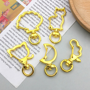 Xoay Kim Loại Trái Tim Sao Thiết Kế Mùa Xuân Snap <span class=keywords><strong>Keychain</strong></span> Clip Sáng Tạo Treo Khóa Vòng Chìa Khóa DIY Móc Khóa Số Lượng Lớn Túi Phụ Kiện - Product Image 5