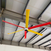 Ventilador de techo gigante HVLS de almacén de 220V con aspas de aluminio, componentes de núcleo de Motor de 10 pies, 16 pies, 20 pies y 24 pies