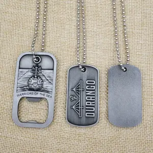 Wholesale custom cheap engraved 3d metal dog tag with chain