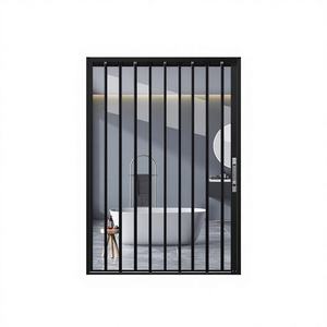 Portes pliantes en aluminium à cadre mince, écoénergétiques, verre clair/givré, gain de place pour cuisine, salon, couloir, panneau PC - Product Image 1