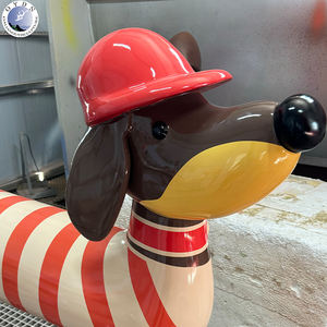 Vente chaude Grand <span class=keywords><strong>Chien</strong></span> De Bande Dessinée Abstraite Moderne Résine Artisanat Bel Ornement En Fibre De Verre pour Les Centres Commerciaux - Product Image 3