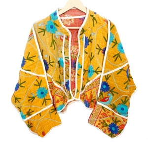 Handcrafted Unisex 100% Cotton Quilted <b>Patchwork</b> Bohemian Vintage Printed Eco-Friendly Breathable Mandarin Collar Autumn Winter - Product Image 1