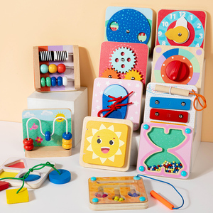 Tavola delle Attività Montessori <span class=keywords><strong>Giochi</strong></span> di Motricità Fine Apprendimento <span class=keywords><strong>Abilità</strong></span> di Vita Quotidiana Allenamento Sensoriale Giocattoli Educativi per Bambini Ragazzi Ragazze - Product Image 1