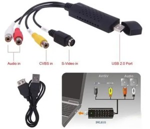 Dispositif de capture vidéo analogique 1080P avec entrées S-<span class=keywords><strong>Video</strong></span> et Composite pour la préservation et l'archivage vidéo, convertisseur RCA vers USB - Product Image 4