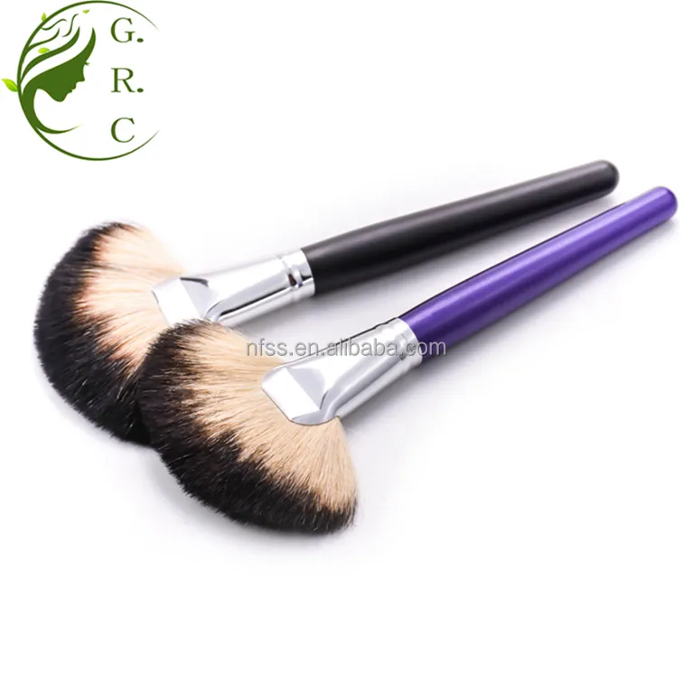 New Advanced Technology Pink One Docolor Wooden Handle Cosmetic Make Up Brush Biggest Applicationfan Powder Brushes For Women