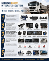 Pièces détachées pour camion benne SHACMAN H3000S 8x4 380HP, benne basculante robuste SX3315MT366 pour l'extraction de minerai et de sable