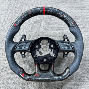Volant en fibre de carbone pour <span class=keywords><strong>Audi</strong></span> B9 A1 A3 A4 A5 A6 C6 C7 A7 A8 <span class=keywords><strong>RS</strong></span> R8 RS3 C7 Q4 Q5 Q7 S3 S5 S6 S7 RS4 RS5 8V B8 S4 Q3 Q8 TT - Product Image 1