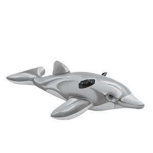 Flotteur de <span class=keywords><strong>piscine</strong></span> de requin gonflable en PVC <span class=keywords><strong>Intex</strong></span> 58535 robuste avec 2 poignées main courante sûre Bumpy Ride-on pour enfants jouet de parc aquatique - Product Image 1