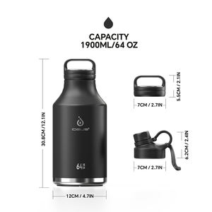 <span class=keywords><strong>IDEUS</strong></span> US almacén de EE. UU. venta al por mayor portátil 64oz aislado de acero inoxidable termo bebida deportes botella de agua - Product Image 4