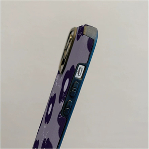 Custodia per cellulare in pelle artificiale TPU con stampa floreale <span class=keywords><strong>viola</strong></span> <span class=keywords><strong>scuro</strong></span> Art English per <span class=keywords><strong>iPhone</strong></span> X, XR, 11, 12, 13, 14, 15, 16, 17, 18 Pro Max - Product Image 5