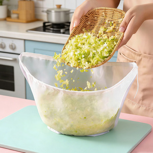 Vegetable Dehydration Bag Food Filter <b>Mesh</b> <b>Strainer</b> For Cabbage Soy Milk Dumpling Filling Squeezer Washable Reusable Kitchen - Product Image 2