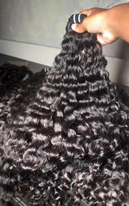 Prix de gros usine 100% Cheveux vierges bruts indiens bouclés, ondulés naturels, ondulés profonds, lisses, en lots - Product Image 5