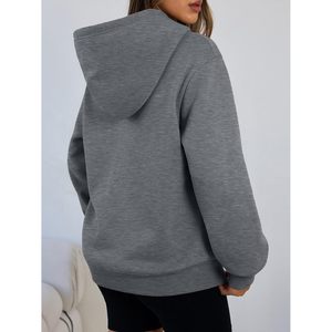 เสื้อฮู้ดผู้หญิง FOXA ผ้าฟลีซบุเชอร์ปา อุ่นสบาย มีกระเป๋า - Product Image 3