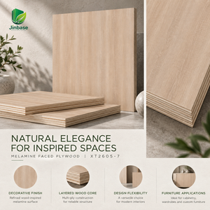 Contrachapado Jinbase XT2605-7 con chapa de roble color crema avena, grado E0, 1220x2440mm, panel de madera de arce y haya - Product Image 3