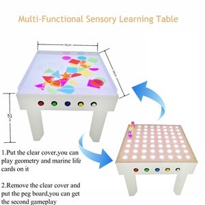Table lumineuse LED d'exploration sensorielle avec commande par bouton, outil d'apprentissage pour enfants, table lumineuse pour une expérience sensorielle apaisante - Product Image 3
