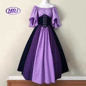 Costume médiéval Renaissance unisexe, kit de <span class=keywords><strong>cosplay</strong></span> de mariée vampire avec costumes et haut en polyester pour adultes - Product Image 3