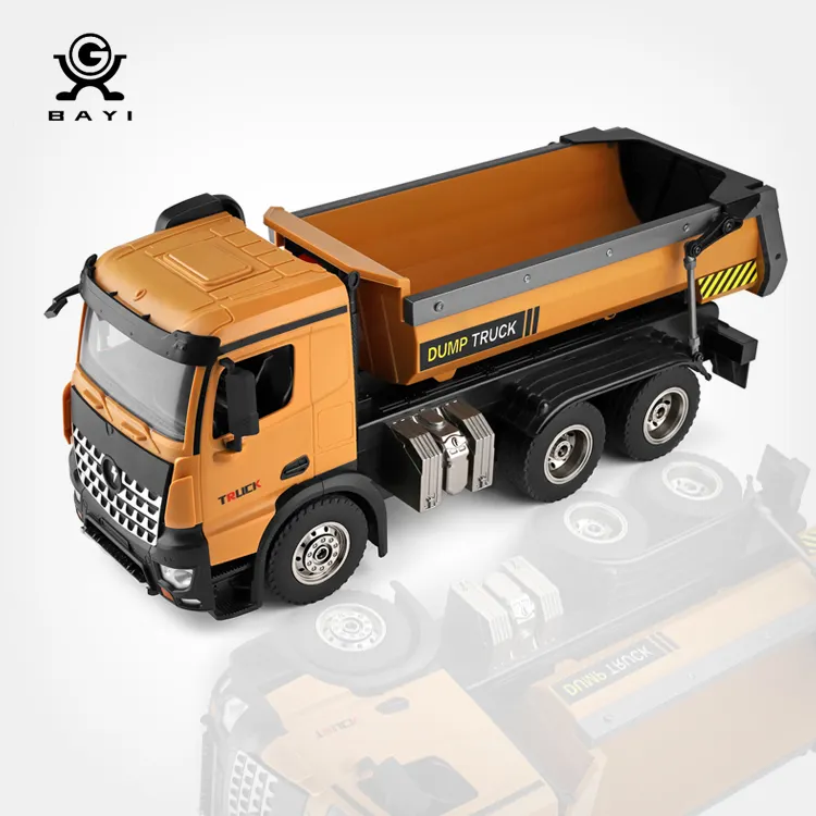 Rc camión volquete 1/14 de 2,4 ghz de alta simulación de control remoto de construcción camión volquete modelo Juguetes Coche rc funcional juguetes al aire libre
