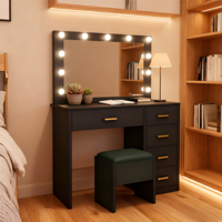 Miroir coiffeuse classique bureau de vanité pour le maquillage Table de maquillage lumière chambre salon meubles miroir avec lumières
