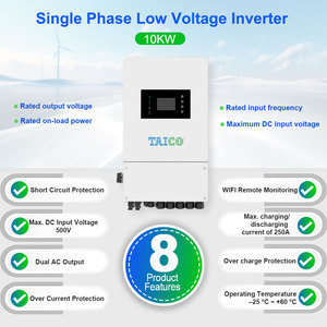 Convertisseur 10000W <span class=keywords><strong>10kw</strong></span> 220V/230V Onduleur solaire à onde sinusoïdale <span class=keywords><strong>pure</strong></span> avec prise en charge <span class=keywords><strong>MPPT</strong></span> Fonction parallèle Onduleur hybride - Product Image 5