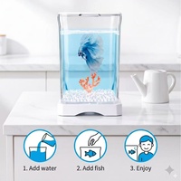 Petit aquarium transparent PAIPET, aquarium pour poissons rouges micro-paysager, aquarium de bureau pour salon